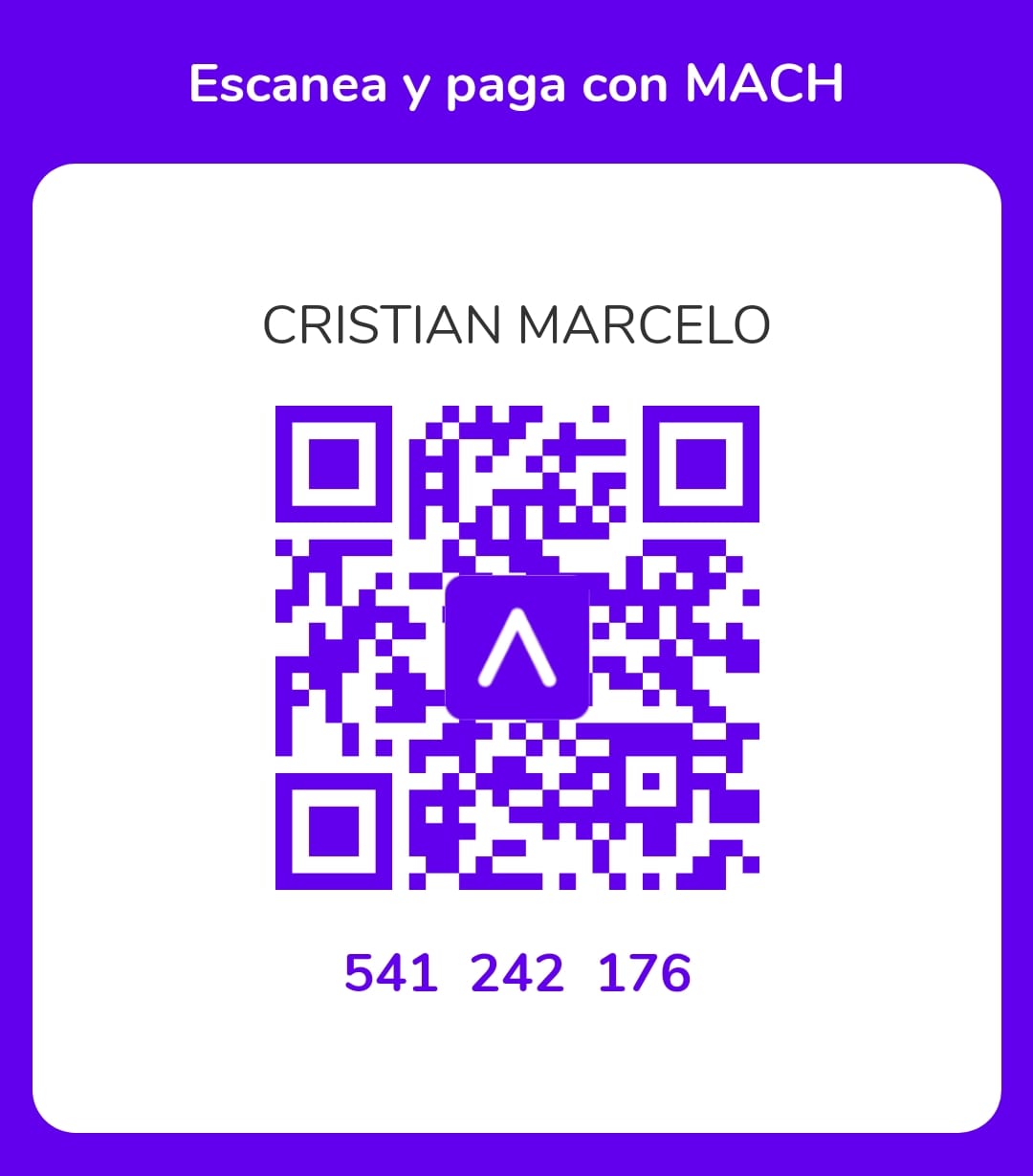 Código QR para aportar con MACH